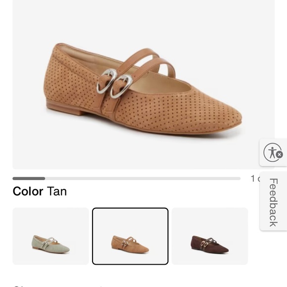 Dolce Vita Tan Perforated Loafers - Picture 4 of 4